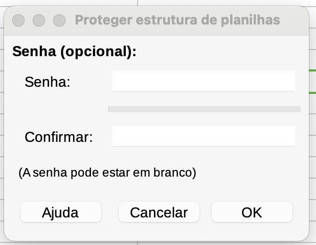 Ferramentas › Proteger estrutura da planilha no LibreOffice Calc