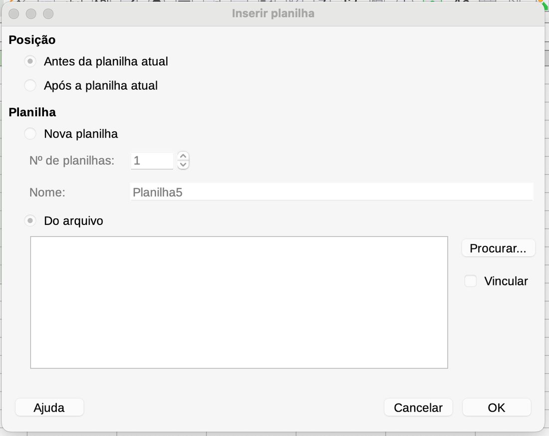 Teste no LibreOffice Calc