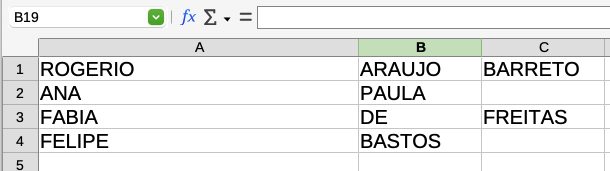 Confira o resultado no LibreOffice Calc